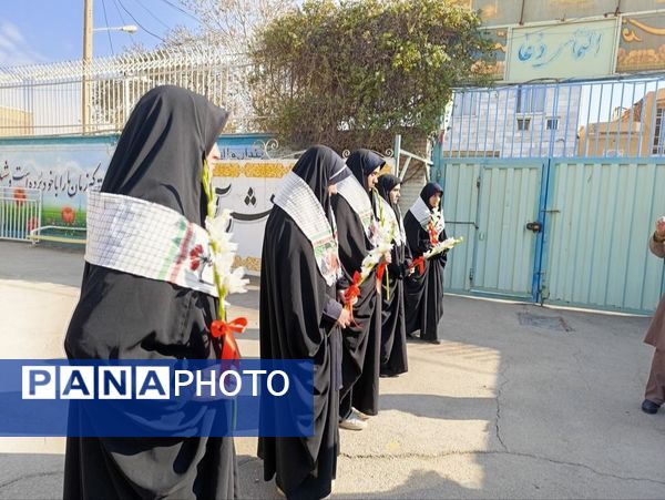 دبیرستان دخترانه شاهد قدسیان میزبان پیکر مطهر شهید گمنام