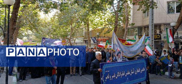 حضور پرشور مردم در راهپیمایی ۱۳ آبان طرقبه