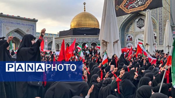 گردهمایی باشکوه بانوان مشهدی در اجتماع "یک ایران یک زینب" در حرم مطهر رضوی