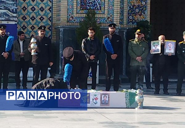 مراسم تشییع پیکر پاک شهید علی‌اصغر آدینه، صحنه‌ای از شکوه ایمان و وفاداری