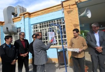 آیین افتتاح زمین چمن مصنوعی شهید دانشجو و زنگ المپیاد درون مدرسه ای دبیرستان شاهد ابوذر غفاری