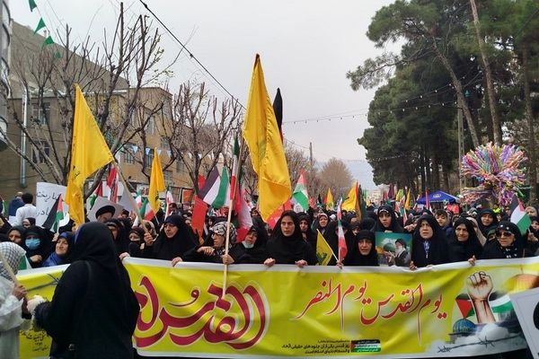 سنگ تمام مردم کرج در راهپیمایی روز قدس 