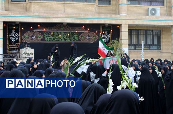 مراسم وداع با شهید گمنام در مدارس دخترانه مشکات