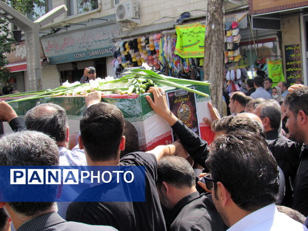 خروش بی‌نظیر سنندج در بدرقه شهید آسمانی رضا بسطامی