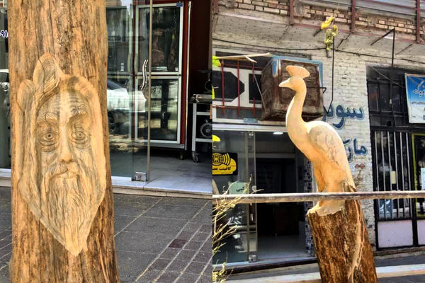 طرح زیباسازی شهری با جان بخشیدن به درختان در گرمه 