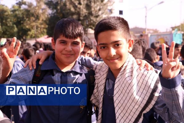 صبحگاه دانش‌آموزی در دبستان قلمچی گرگان