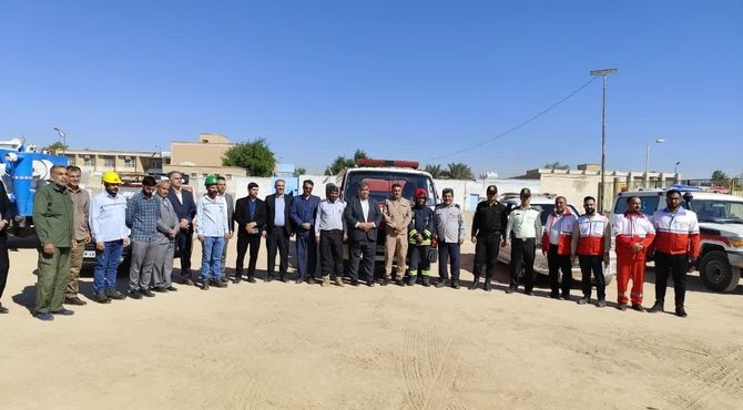 آیین نکوداشت هفته پدافند غیرعامل و رزمایش عملی در شهرستان کارون