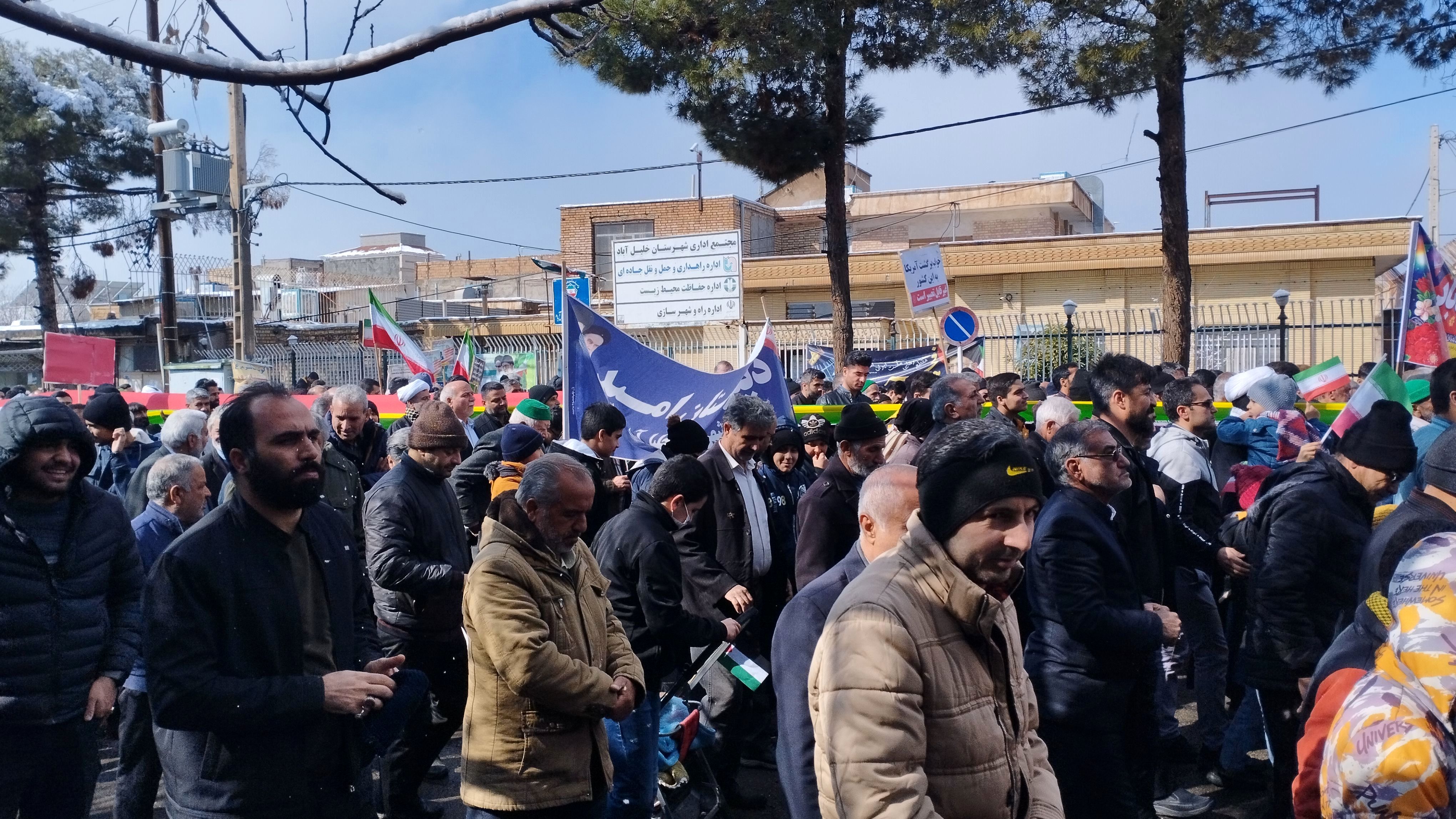 راهپیمایی یوم الله ۲۲ بهمن ماه در شهرستان خلیل‌آباد