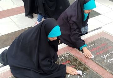 غبارروبی مزار شهدای زیارتگاه شهید مدرس (ره) 