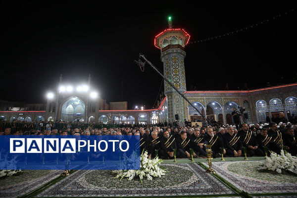آیین شمعدان‌گردانی و خطبه خوانی شام رحلت حضرت معصومه(س)