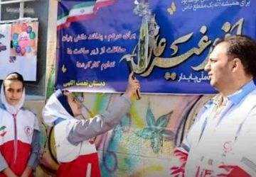 نواختن زنگ پدافند غیرعامل در مدارس شهرستان آباده