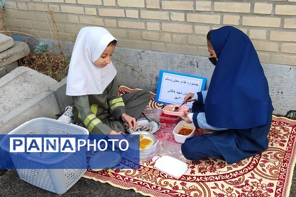 جشنواره غذای محلی و سالم در دبستان شهید خاقانی شهرستان شیروان