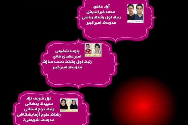 4 تیم املش حائز رتبه های برتر جشنواره خوارزمی شدند