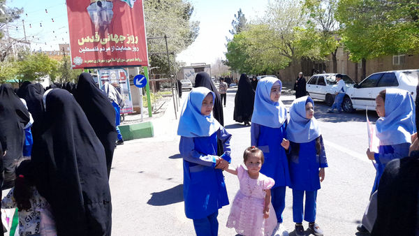 راهپیمایی روز قدس در شهر جعفریه قم