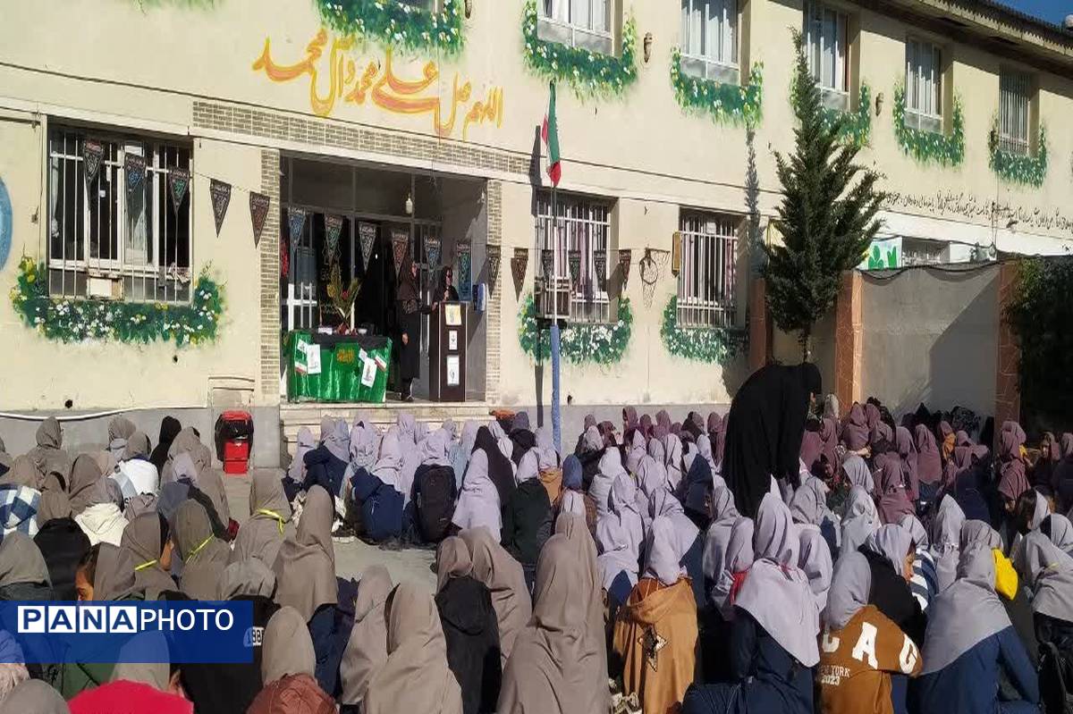 مراسم ایام فاطمیه در دبیرستان نجم قائمشهر