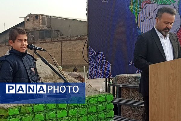 خشتِ بنای مدرسه ۱۸ کلاسه در شهرری گذاشته شد