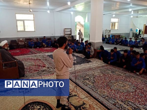 آیین استقبال باشکوه از شهید گمنام در مسجد مهدیه فین