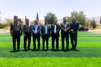 افتتاح زمین چمن مصنوعی دبیرستان شهید چمران زرقان