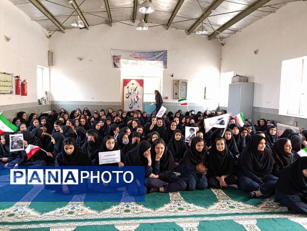  مراسم عزاداری شهادت سید حسن نصرالله در مدارس خلیل‌آباد