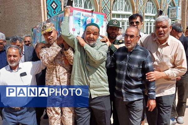 تشییع و وداع با پیکر مطهر زوج شهید سبزواری