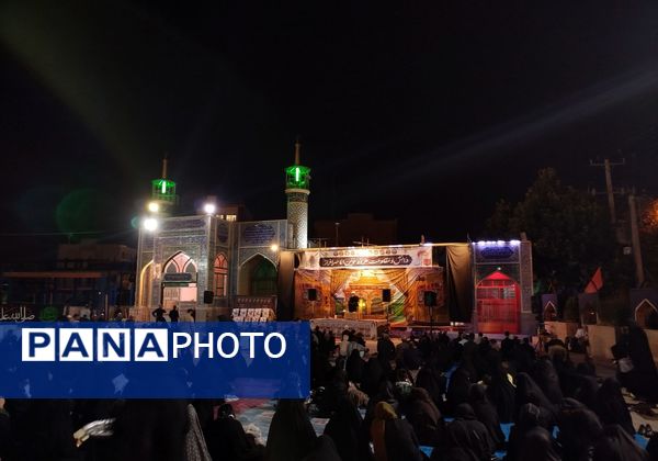 مراسم عزاداری سیدالشهدا در کنار مزار شهدای گمنام نیشابور