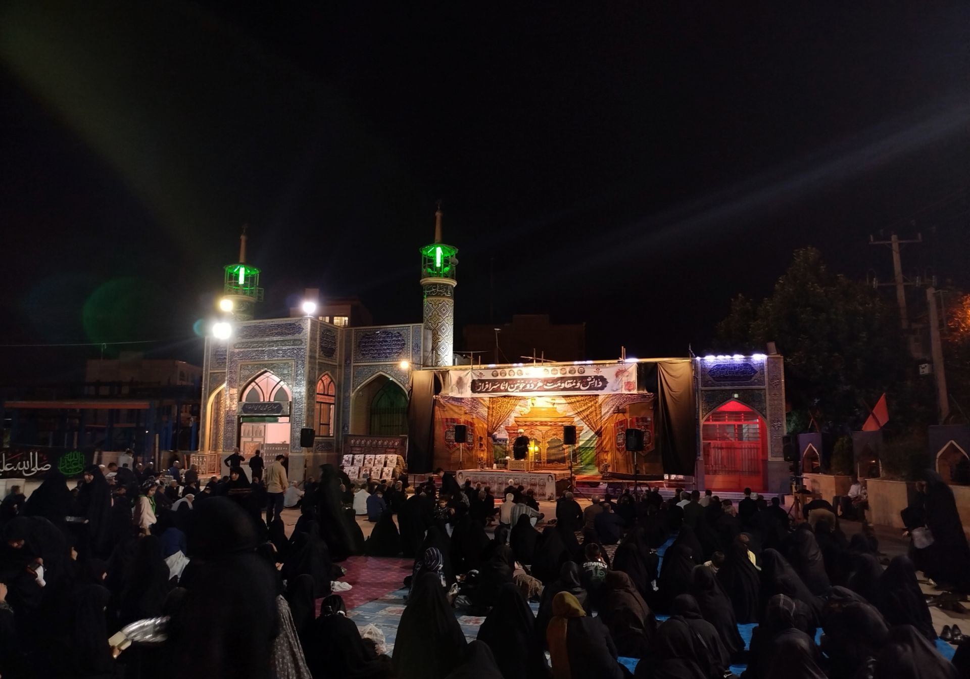 مراسم عزاداری سیدالشهدا در کنار مزار شهدای گمنام نیشابور