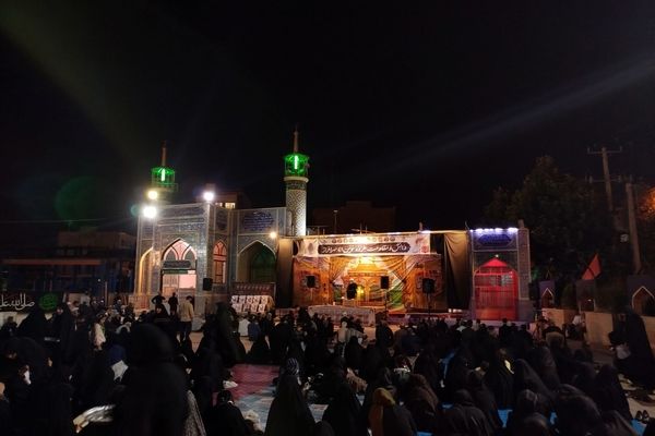 مراسم عزاداری سیدالشهدا در کنار مزار شهدای گمنام نیشابور