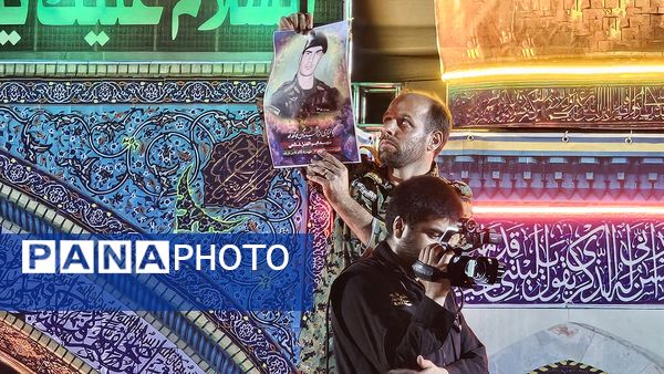 پیکر شهید فاتحی، در آغوش مجلس حسینی آرام گرفت 