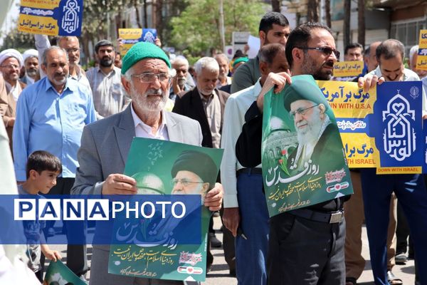 خشم گناباد در پی جنایات رژیم صهیونسیتی 