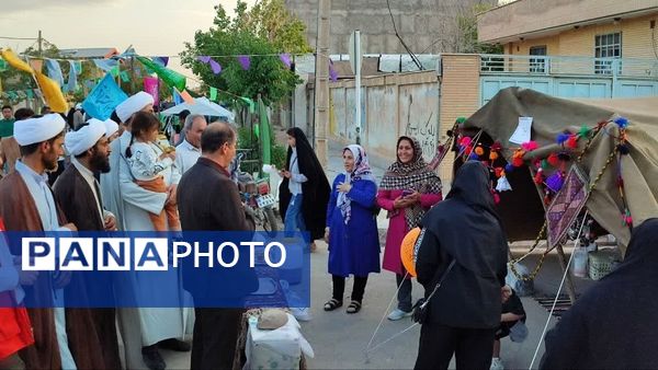 جشن یک کیلومتری عید غدیر در شهرستان بام و صفی آباد 