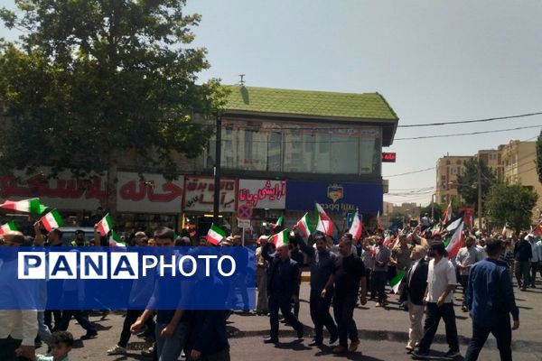 حضور باشکوه مردم شهرستان فردیس در راهپیمایی جمعه نصر و خشم