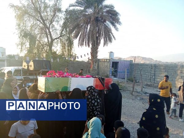 ورود پیکر شهید گمنام به روستای لاور 