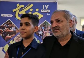 دیدار وزیر آموزش و پرورش با دانش‌آموز خبرنگاران پانا به مناسبت بازگشایی مدارس