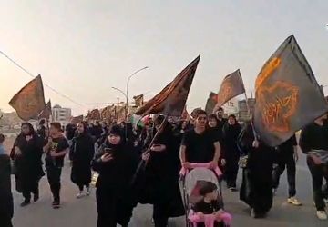 حضور جاماندگان اربعین حسینی در مسیر عشق 