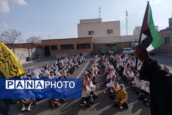 جشن سراسری به شکرانه پیروزی مردم غزه در مدرسه نشاط اسلامشهر