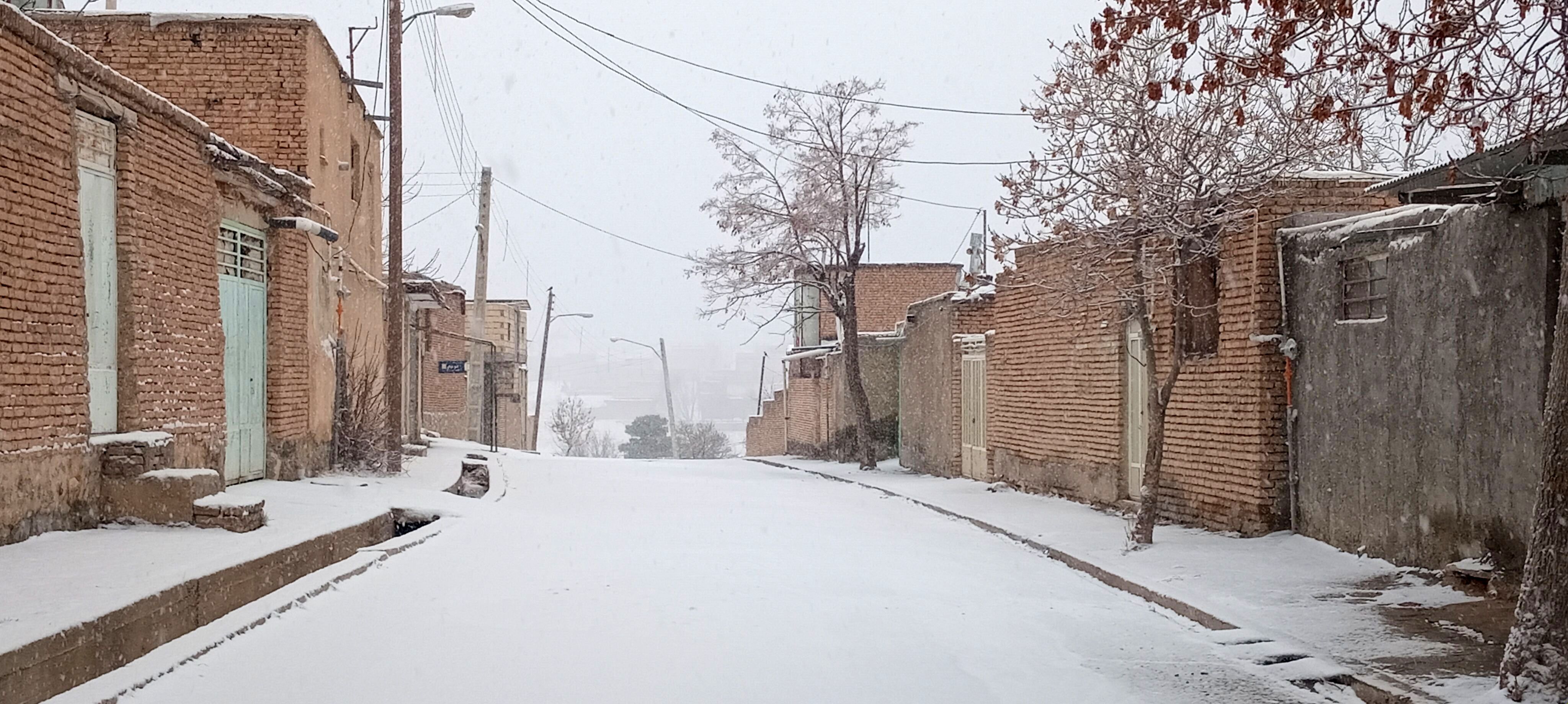 برف زمستانی در شهرستان بن 