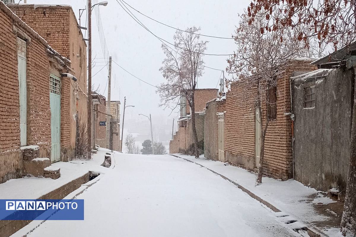 برف زمستانی در شهرستان بن 