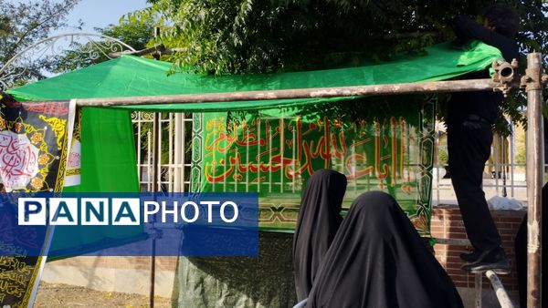 برپایی موکب بین راهی در مراسم پیاده روی جاماندگان اربعین شهرستان خلیل آباد 