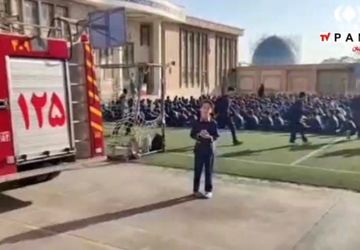 روایت دانش آموز خبرنگار دبستان ولایت ناحیه ۲ یزد از حضور آتش‌نشانان