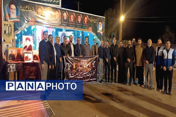 خدمت‌رسانی دانش‌آموزان و فرهنگیان ناحیه‌چهار اهواز به زوار اباعبدالله‌الحسین(ع)