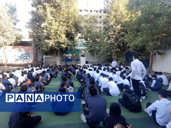 سخنرانی معنوی و مداحی ویژه فاطمیه در مدرسه جاوید