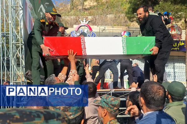 آیین استقبال و تشییع پیکر پاک و مطهر ۱۶ شهید گمنام