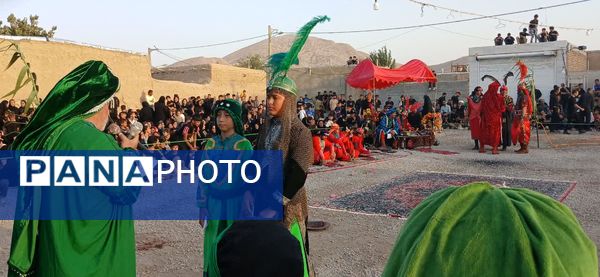 آیین تعزیه‌خوانی در عاشورای حسینی در روستای حسین آباد شیروان