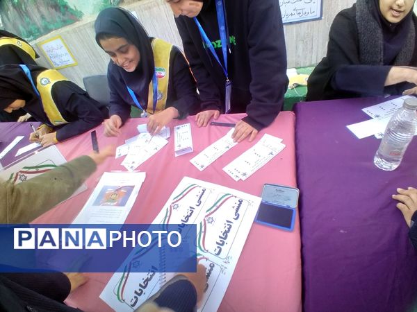 انتخاب نمایندگان شورای دانش‌آموزی در دبیرستان شاهد تکتم ناحیه سه