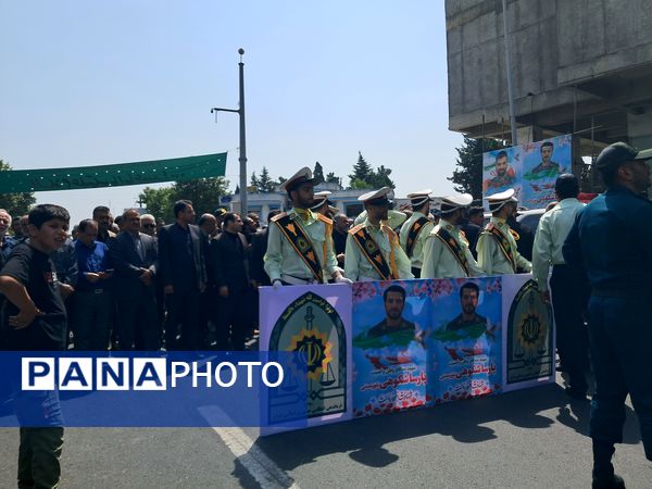 تشییع پیکر شهید پارسا شکوهی در قائمشهر