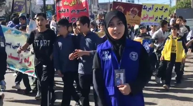 مصاحبه با برخی از مسئولین شهرستان آزادشهر در حاشیه راهپیمایی‌ یوم‌الله ۱۳ آبان