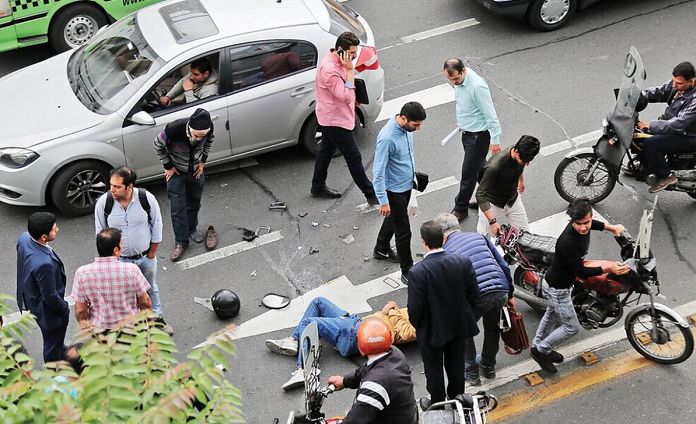 مقصر بودن ۶۹ نفر از عابران پیاده در تصادفات منجر به فوت