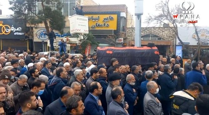 مراسم تشییع پیکر آیت‌الله سیدمحمد شاهچراغی(ره) در دامغان