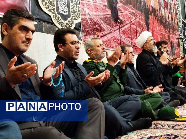 حضور پرشور مسئولان کاشمر در مراسم عزاداری شب سوم محرم روستای قلعه بالا