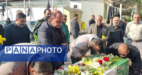 تشییع پیکر مطهر شهید گمنام میهن در مدارس لنگرود 